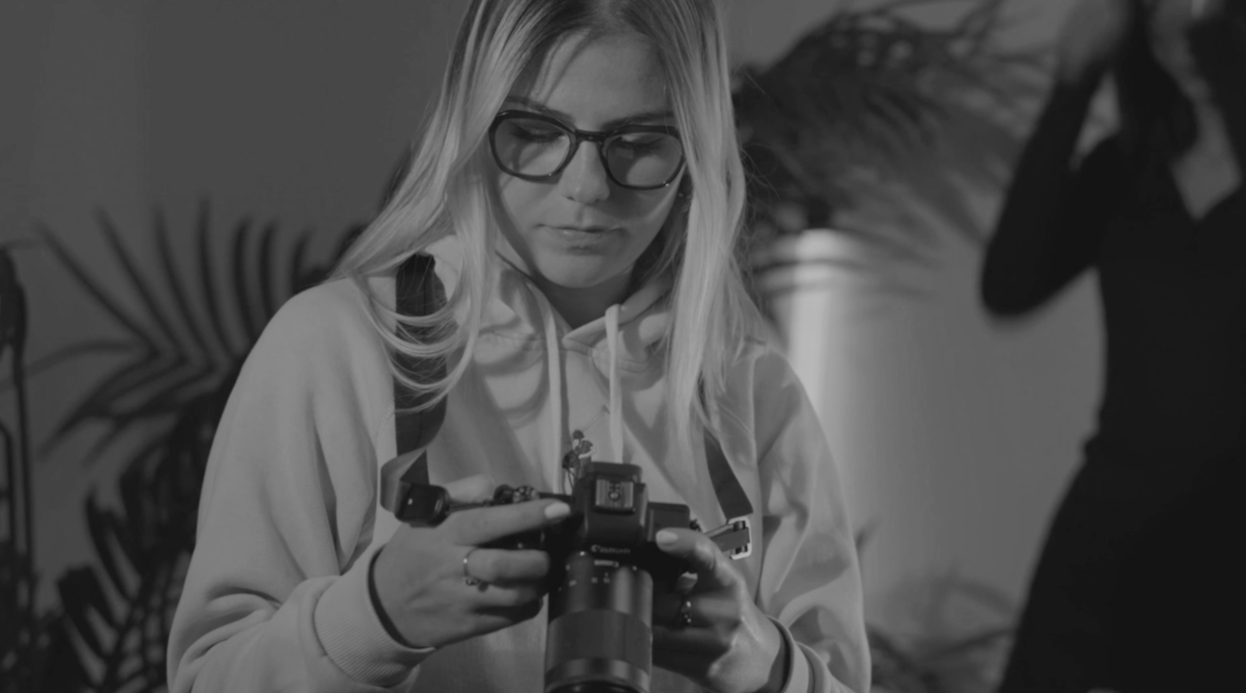 Chloé pendant un shooting photo
